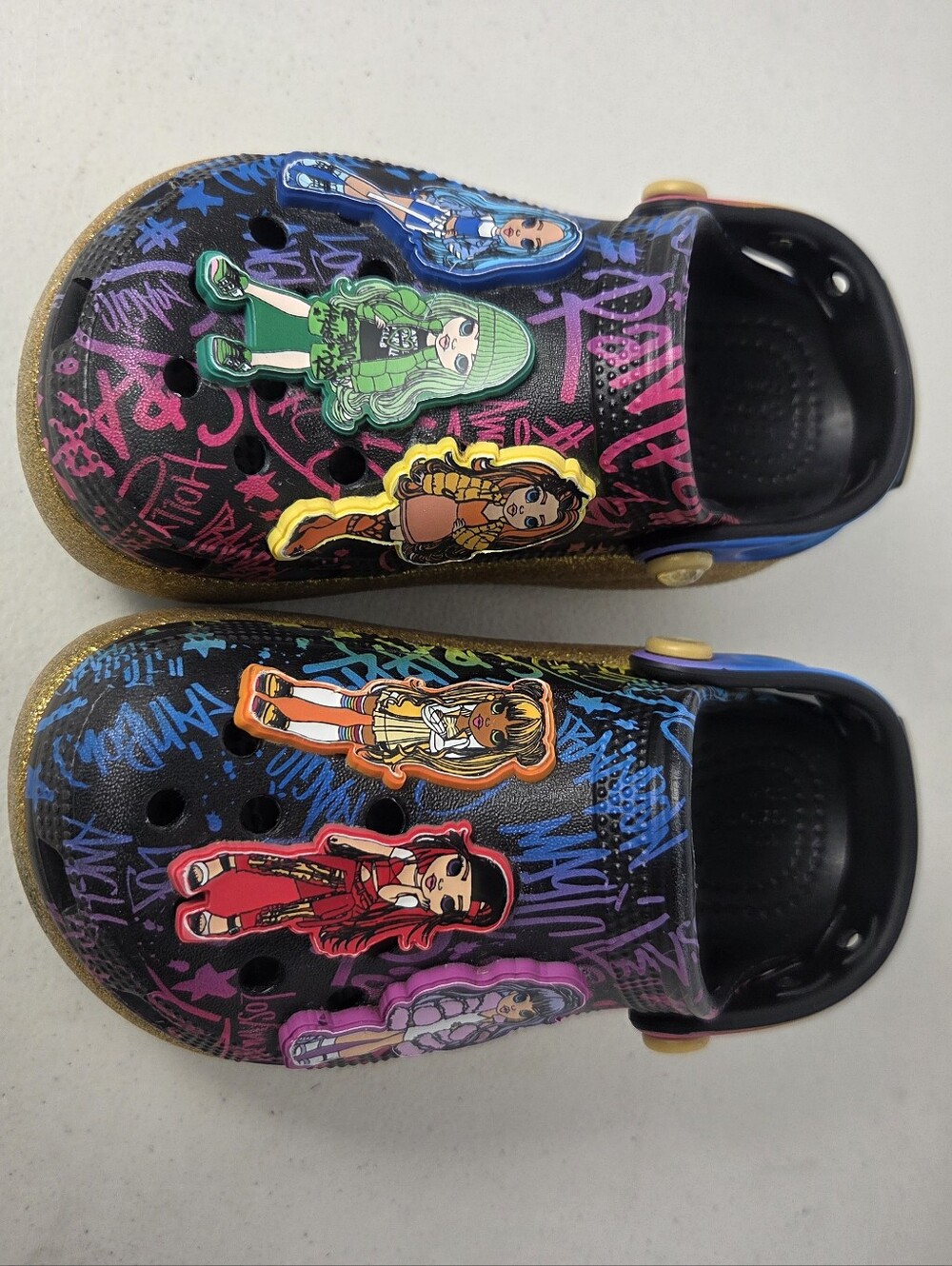Crocs Rainbow High Cutie Crush Kids Size 12C Multicolor Walking Clogs Sandals